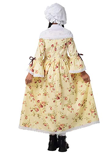 Graceart Colonial Girls Dress Prairie Pioneer Costume 100% Cotton (Yellow,Size-8) #TOP5