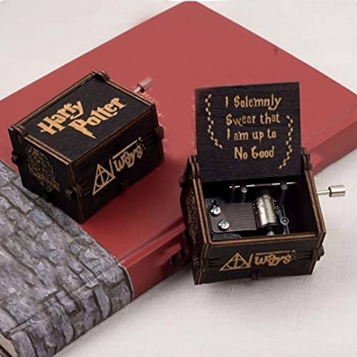 Image of Zesta Wooden Harry Potter Music Box /Vintage Hand Crank Musical Gifts For Men Birthday Special /Birthday Gift For Girls /Wooden Musical Box Gift For Wife, Child