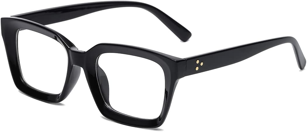 Classic Square Eyewear Non Prescription Thick Glasses Frame for Women Men