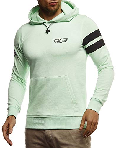Pull à capuche pour homme Leif Nelson LN8334 : sweat-shirt streetwear ajusté et confortable