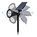 T-SUN Solar Spotlights, 4 LED Solar Waterproof Outdoor Landscape Lights, Auto-on/Auto-Off by Day, 180 Angle Adjustable for Tree, Patio, Yard, Garden, Driveway, Stairs, Pool Area(Purple-1Pack)