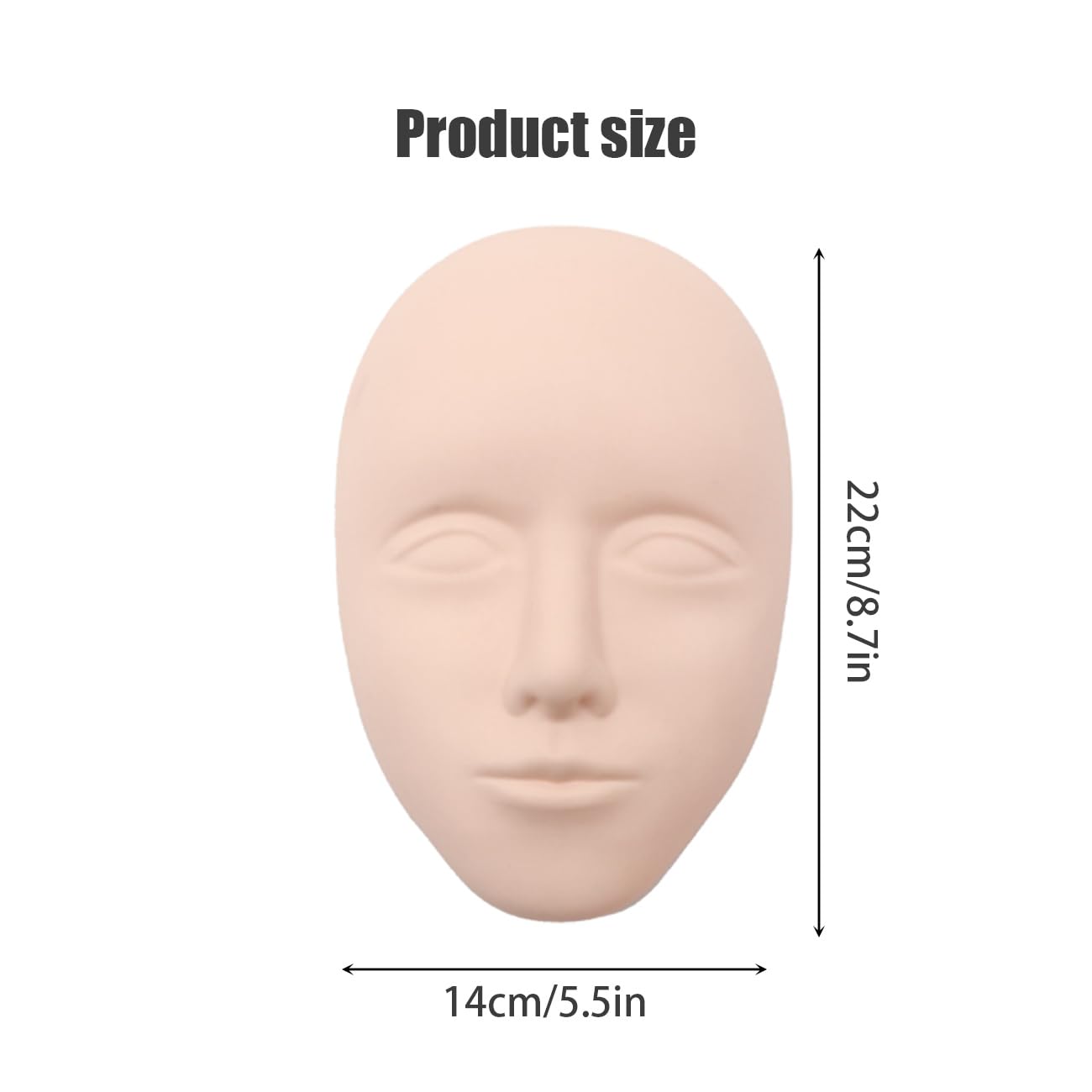 10 PCS 5D Facial Tattoo Skin Practice Head Soft Silicone Mannequin Face for Beginners' Microblading Permanent Makeup Eyebrow Lip Eyeliner Tattooing Practicing (10 Packs)