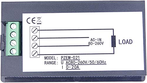 Image of AC Voltmeter Ammeter Digital Multimeter Voltage Ampere Meter Panel AC 80-260V 110v 220v 20A Electrical Volt Current Power Energy Monitor Tester Gauge with LCD Display & Built-in Shunt