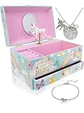 The Memory Building Company Unicorn Jewelry Box for Girls & Boys - Kids Music Box - Musical Jewelry