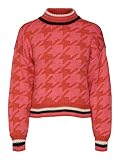 Normal VERO MODA VMALECIA LS Blouse GA - Cuello alto, Pimiento/Melange, M