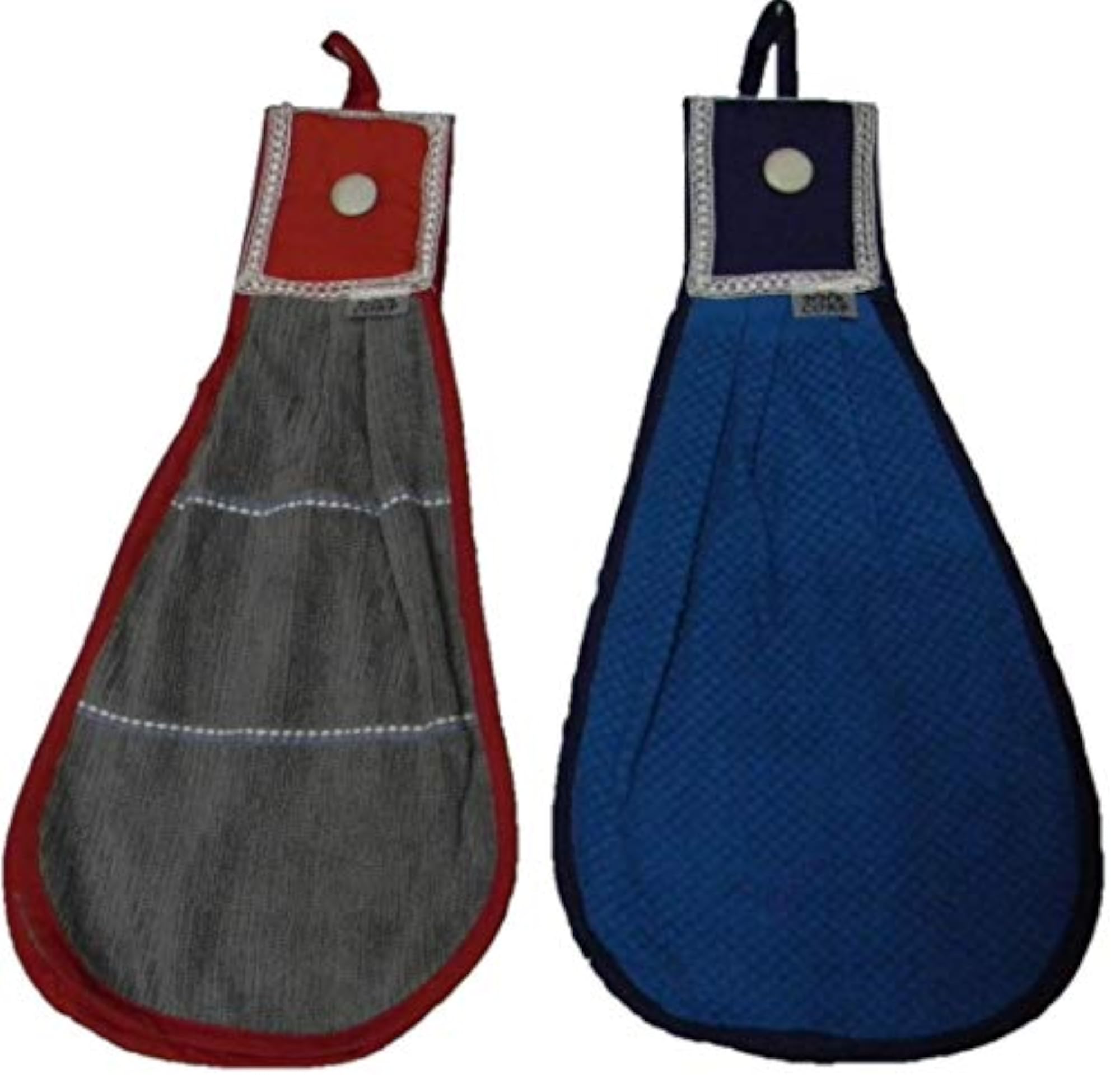 Set of 2 Pcs Super Absorbent Kitchen Hanging Towels, Multi Colour