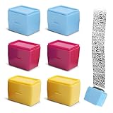 Datenschutz Rollstempel Set, 6 Stück Selbstfärbende Rollstempel in Bunt, Camouflage Design, Nachfüllbar, Schutz vor Identitätsdiebstahl, für Rechnungen, Kontoauszüge, Post und Mehr