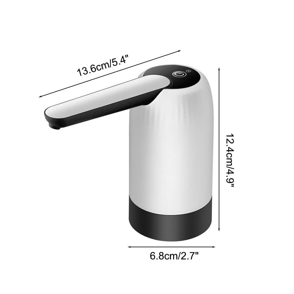 Distributore di acqua Elettrico, Pompa dell'acqua Rimovibile Rubinetto Bottiglie Universale con Tubo in Silicone 50cm per Ufficio, Casa, Cucina, Ufficio