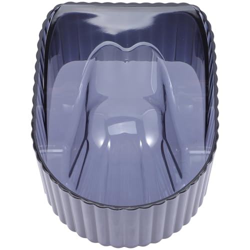 CIYODO Cuenco para Remojar Uñas Transparente Negro Moldeado para Manos para Eliminar Esmalte y Tratamientos Nutritivos para Manicura y Pedicura Salón y Hogar