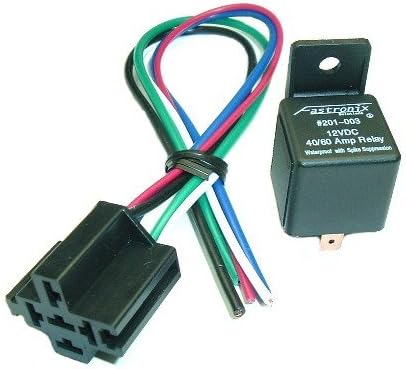 Relé automotivo à prova d’água Fastronix Solutions 12 V SPDT 40/60 A com soquete – 1 unidade