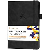 Clever Fox Bill Tracker Notebook – Monthly Bill Payment & Home Finance Organizer with Pocket – Efficient Budget & Expense Planner – Ledger Book to Manage Paying Bills for Saving Money (Black)