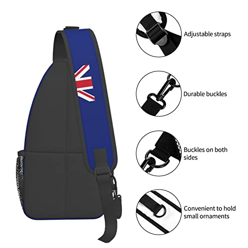 Mochila tipo bandolera negra unisex para senderismo miniatura 6