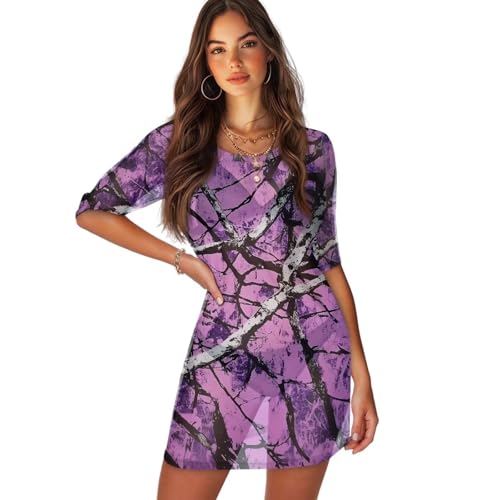 Robe de plage camouflage violet pour vos après-midis ensoleillés
