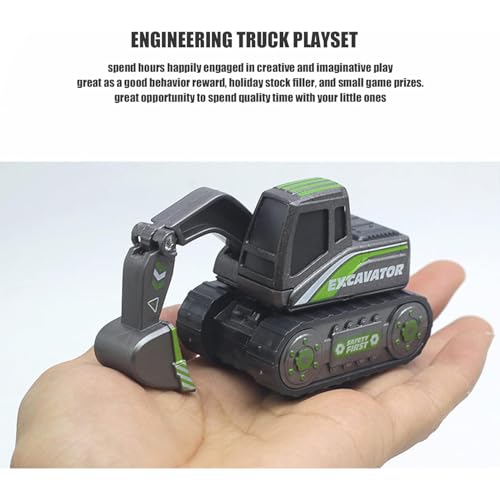 Image of DEUSON ECOM Excavator Toy Set of 6 Construction Toys Unbreakable Construction Vehicle for Children Kids Crane Excavator Road Roller Forklift Mixer Truck Toy Transporter Dumper