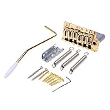 Wilkinson 54mm (2-1/8 inch) Full Block ST Guitar Tremolo Bridge Pop-In Arm 6 Screws for...