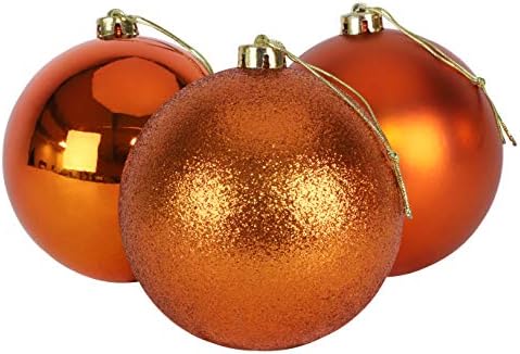 Christmas Concepts® 3-150mm Extra Large Baubles - Shiny, Matte & Glitter Design - Christmas Decorations (Red)