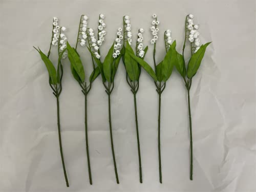 Lebritamfa Artificial Lily Of The Valley Flowers Arrangement Bundle For Wedding Bouquet Home Decor Garden Decoration White Wedding Artificial Flowers (White, 6) #TOP6