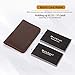 MaxGear Leather Business Cards Holder Professional Business Card Case Pocket Business Cards Wallet Slim Credit Card Carrier for Men and Women, Crazy Horse Genuine Leather, Dark Brown