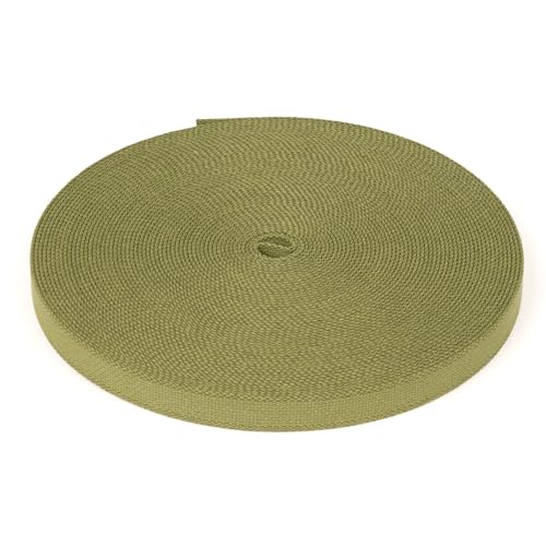 Country Brook Design 5/8 Inch Berry Compliant Camo 483 Olive Green Heavy Cotton Webbing Closeout, 20 Yards