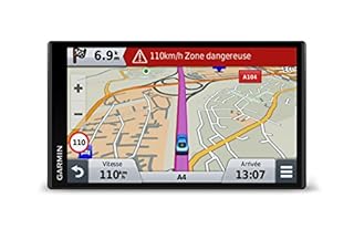 Garmin - DriveSmart 65 - GPS Auto - 6,95 pouces - Cartes Europe 46 pays – Cartes, Trafic et Zones de Danger gratuits - Très grand écran lumineux - cartographie 3D - Appels mains libres
