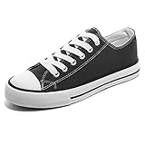 SHCRTK Womens Shoes Low Top Lace Up Canvas Sneakers Casual Fashion Running Lightweight Breathable Lo