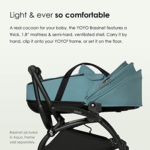 Babyzen YOYO 0+ Bassinet, Black - Includes Thick Double Mattress, Ventilated Shell & Canopy - Requires YOYO2 Frame (Sold Separately) - Thumbnail 3