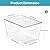Vtopmart 6 Pack Clear Stackable Storage Bins with Lids, Large Plastic Containers with Handle for Pantry Organizer and Storage,Perfect for Bathroom,Cabinet,Kitchen,Fridge,Closet Organization