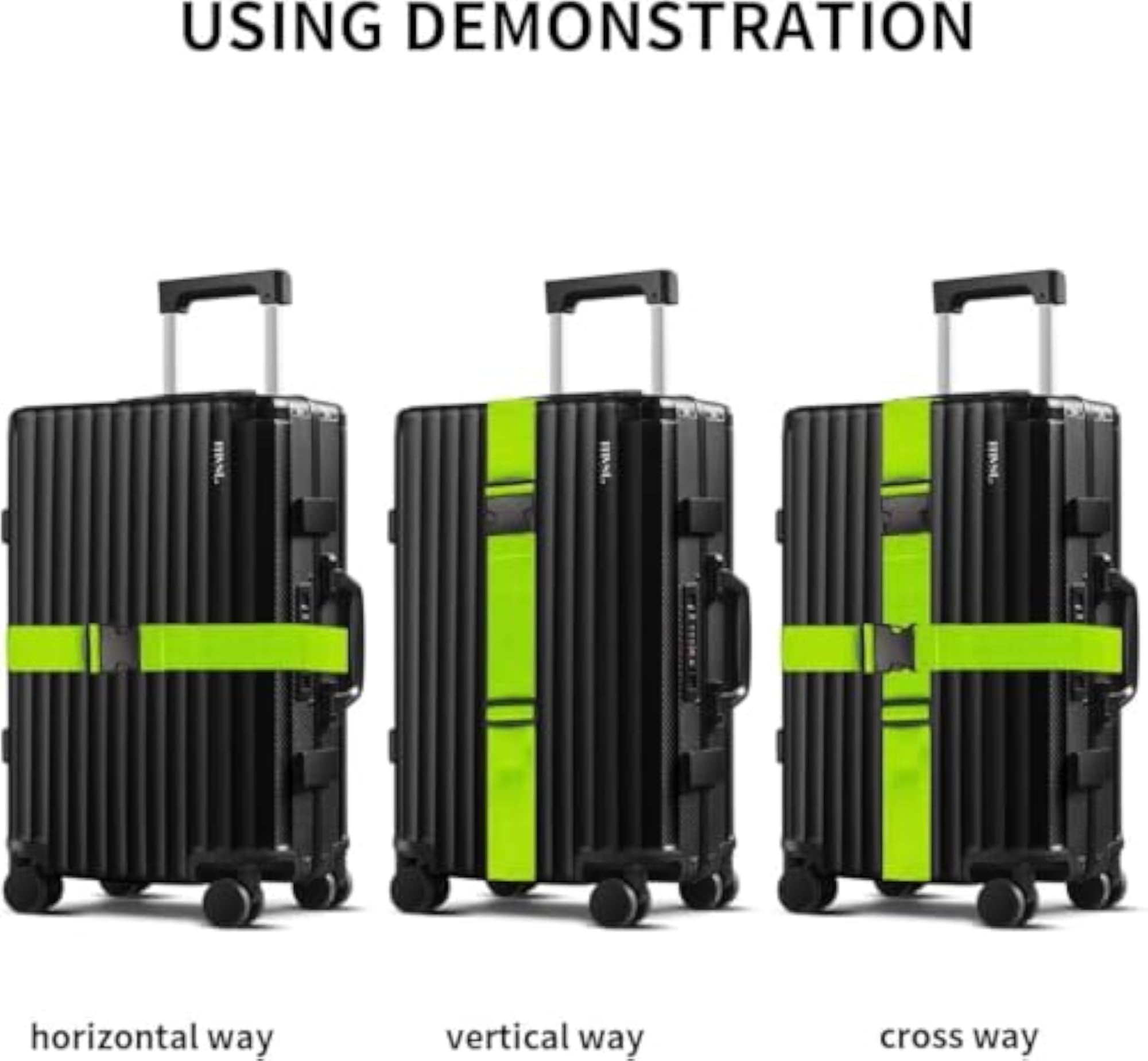 Adjustable Nylon Luggage Straps Belt, TSA Approved