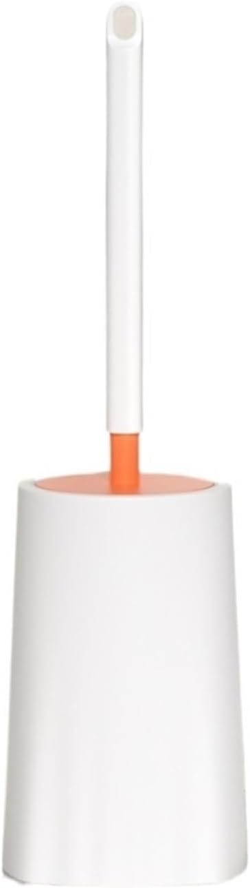 Toilet Brush Toilet Bowl Brush and Holder with Lid Cleaning for Bathroom Brushs Holder Set(White)