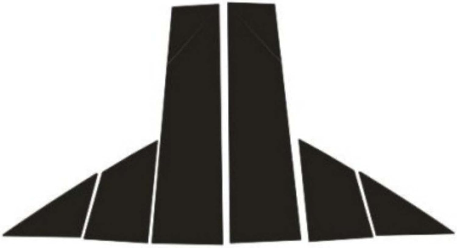 Car Pillar Sticker for Fiat 500 2010-2012, Anti Scratch Window Outer Pillar Panel Set Side Door Window Cover Trim Kits