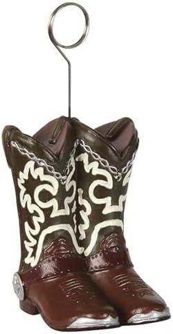 Cowboy Boots Photo & Balloon Holder - Western Party Supplies - 1 Piece image 4