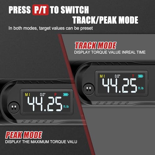Image of VANPO 3 /8 Digital Angle Torque Wrench 2.2-44.2 Ft.lb, ±2% Accuracy