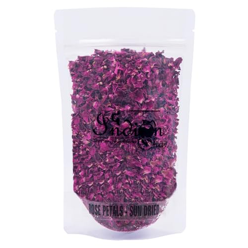Image of The Indian Chai - Rose Petals Gulab Patti 250g, For Beautiful Hair & Skin, Food Grade Edible Fragrant Natural Healthy Best for Tea, Baking, Making Rose Water DIY
