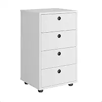 Gaveteiro Multiuso Classic para Mesa de Cabeceira e Escritório (Branco)