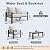 Aoxun Aluminum Patio Furniture Set 4 Seats, Oversized Outdoor Sectional with Washable Thick Cushions, Coffee Table and Waterproof Cover, Patio Conversation Sets for Porch, Balcony, Deck