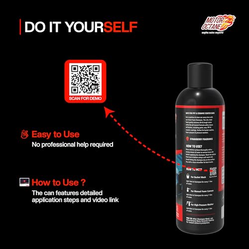 Image of Car & Bike Shampoo with 250ml | pH Neutral | Thick Snow Foam for Deep Cleaning | Safe On Paint, PPF & Ceramic Coats | Strawberry Fragrance (250 ML)