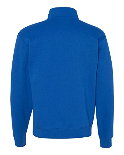 Jerzees 8 Oz. 50/50 Quarter-Zip Cadet Collar Sweatshirt (995M) Royal Blue, M #TOP5