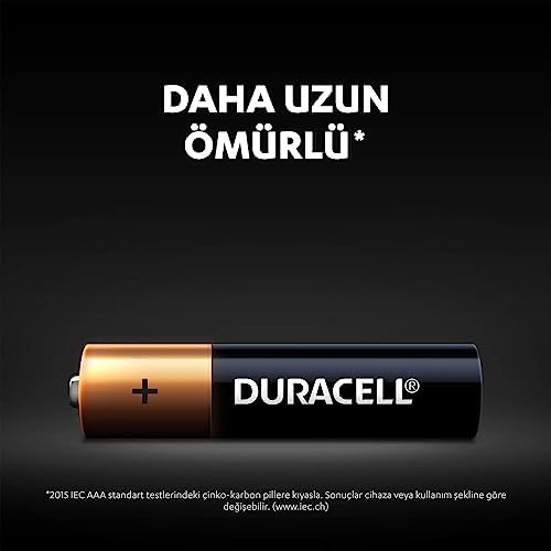 Duracell AAA Alkalin İnce Kalem Pil (10’lu paket) 1,5 V LR03/MN2400 - Görsel 3