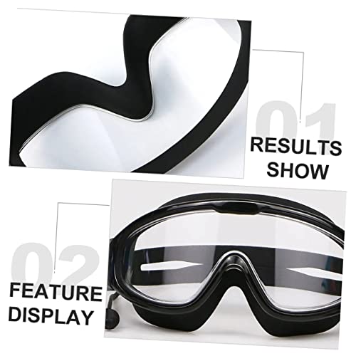 Lunettes pour bébé anti infiltration d'eau avec bouchon d'oreille intégré noir