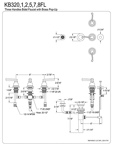 Kingston Brass Kb328Fl Royale Bidet Faucet, Brushed Nickel #TOP1