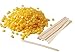Produktbild Warmwachs Perlen + Mini Holzspatel Made in Italy für Haarentfernung, Enthaarung ohne Vliesstreifen (1 kg, Gelb-Honig)