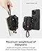 Spigen Snap Zip (MagFit) Magnetic Pouch Organizer EDC Everyday Carry SSD Card Storage Holder Wallet Belt, Backpack Clip Designed for MagSafe Compatible with iPhone 16/15/14/13/12 Models - Black