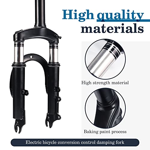 Relibupdater 12 Inch Front Suspension Fork,Compatible with 10'' 12'' Wheel,Scooter Fork Suit with E Bikes,Electric Scooters, Electric Bicycles, Motorcycles and Mountain Bikes - Thumbnail 3