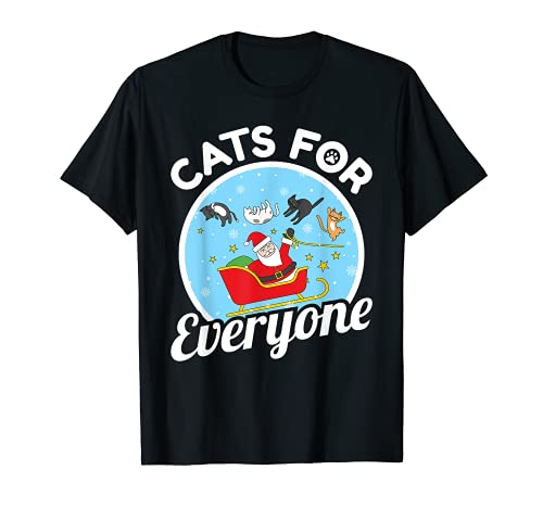 Gato divertido Navidad gatos para todos Camiseta