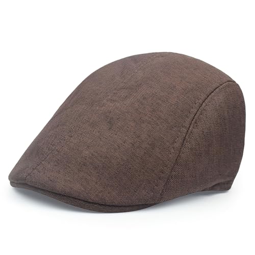 Lafefe Flat Cap Gorro/Sombrero, marrón, Talla única para Hombre