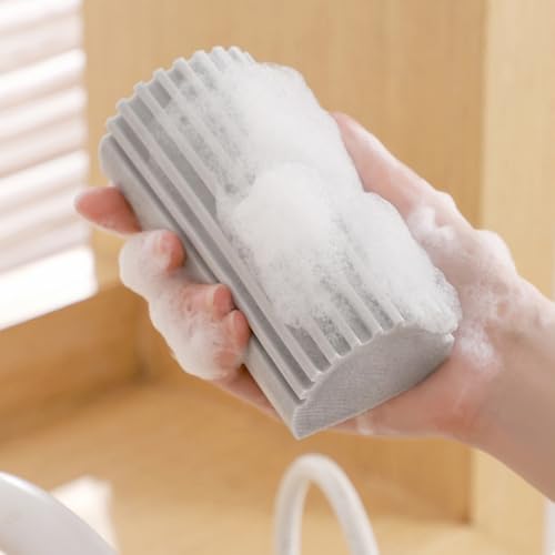 Feuchte Staubschwämme,2 Stück PVA-Schwamm Reinigungs für die Effektive Reinigung von Jalousien Glas Fenstern Fußleisten Lüftungsschlitzen Wiederverwendbare Schnell Absorbierende Reinigungspads
