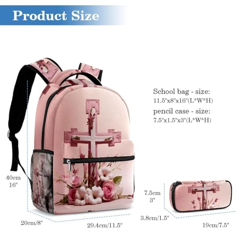 Sac à dos étudiant avec trousse de jour multicolore 40cm