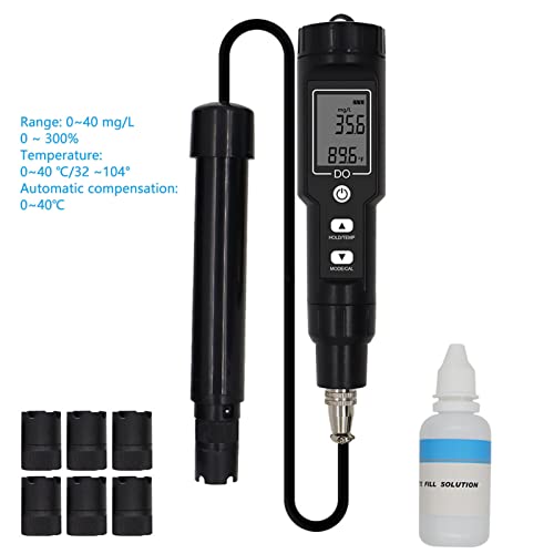Garosa Medidor digital de oxigênio dissolvido, sonda destacável, tela digital, sensor de oxigênio di