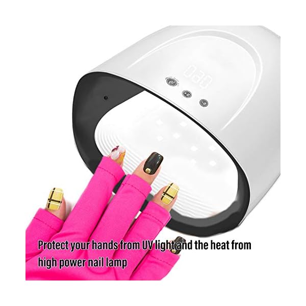 Framendino-3-Pairs-Anti-UV-Protective-Gloves-Gel-Manicures-Glove-Fingerless-for-LEDUV-Lamp-Lamp-Nail-Dryer-Curing Framendino, 3 Pairs Anti UV Protective Gloves Gel Manicures Glove Fingerless for LED/UV Lamp Lamp Nail Dryer Curing
