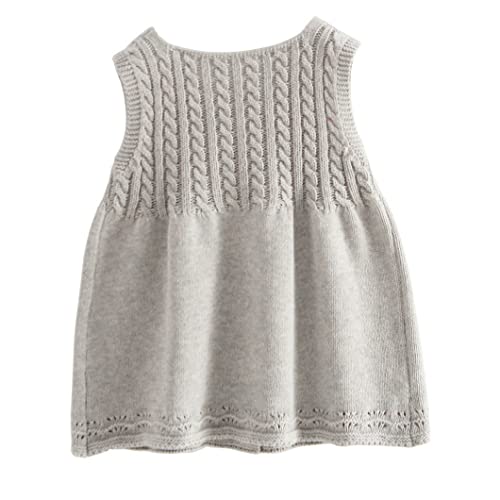 Baby Girl Knit Sweater Vest Kids Toddler Girl Sleeveless Dress2